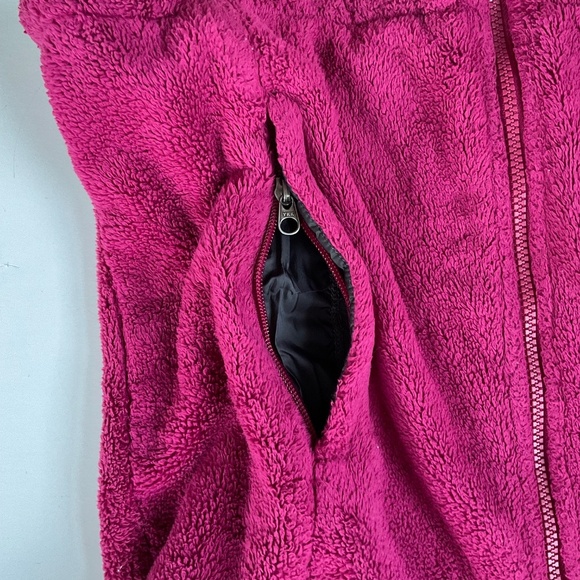 The North Face Osito Fleece Jacket Sz M Red Full Zip Camping Athleisure Cozy - Picture 9 of 9